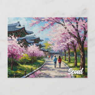 Seoul Zuid-Korea Kersenbloesems Briefkaart