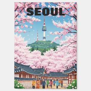 Seoul Zuid-Korea Kersenbloesems Magneet
