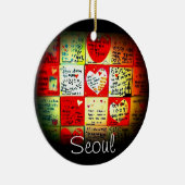 Seoul, Zuid-Korea kerstversiering Keramisch Ornament (Rechts)