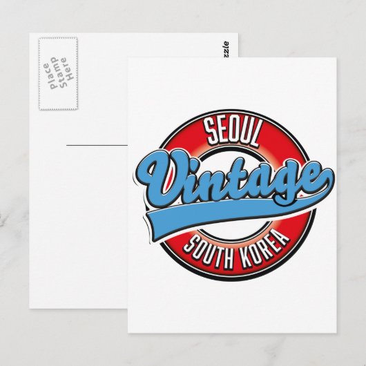 Seoul Zuid-Korea logo Briefkaart (Voorkant / Achterkant)