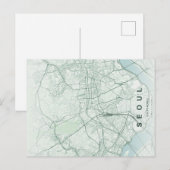 Seoul Zuid-Korea Minimaal Briefkaart (Voorkant / Achterkant)