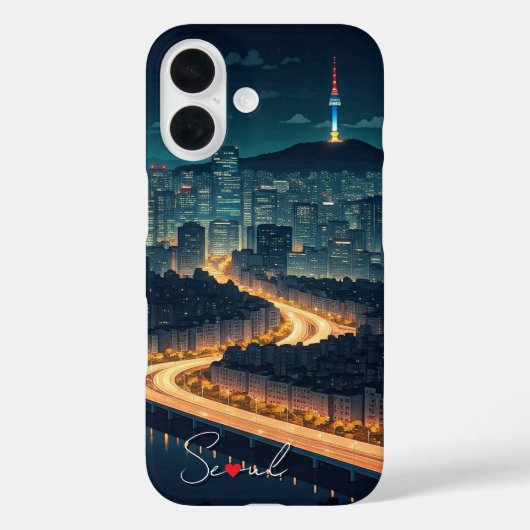 Seoul Zuid-Korea Night uitzicht Case-Mate iPhone Case (Achterkant)