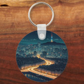 Seoul Zuid-Korea Night uitzicht Sleutelhanger (Voorkant)