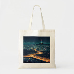Seoul Zuid-Korea Night uitzicht Tote Bag