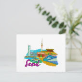 Seoul - Zuid-Korea.png Briefkaart (Staand voorkant)