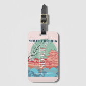 Seoul Zuid-Korea Reiskunst Bagagelabel (Voorkant (verticaal))