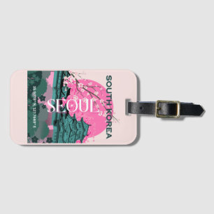 Seoul Zuid-Korea Reiskunst Bagagelabel