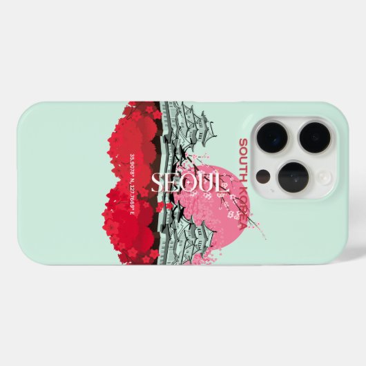 Seoul Zuid-Korea Reiskunst Case-Mate iPhone Case (Achterkant (horizontaal))