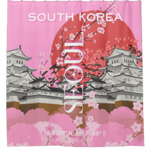 Seoul Zuid-Korea Reiskunst Douchegordijn