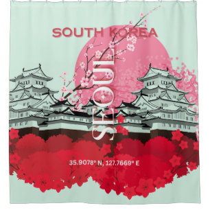 Seoul Zuid-Korea Reiskunst Douchegordijn