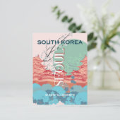 Seoul Zuid-Korea Reiskunst Feestdagenkaart (Staand voorkant)