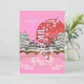 Seoul Zuid-Korea Reiskunst Kaart (Staand voorkant)