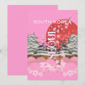 Seoul Zuid-Korea Reiskunst Kaart (Voorkant / Achterkant)