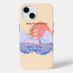 Seoul Zuid-Korea Reiskunst, Pastel iPhone 15 Case