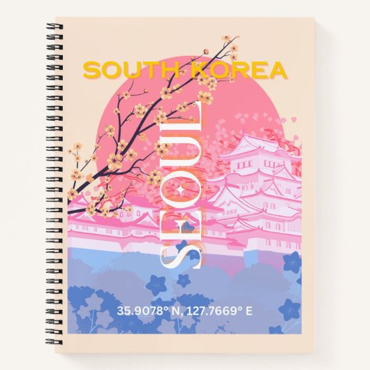 Seoul Zuid-Korea Reiskunst, Pastel Notitieboek (Voorkant)