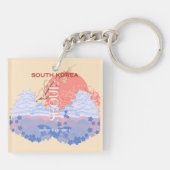 Seoul Zuid-Korea Reiskunst, Pastel Sleutelhanger (Achterkant)