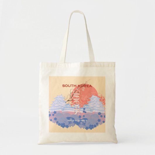 Seoul Zuid-Korea Reiskunst, Pastel Tote Bag (Voorkant)