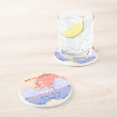 Seoul Zuid-Korea Reiskunst, Pastel Zandsteen Onderzetter (Zijkant)