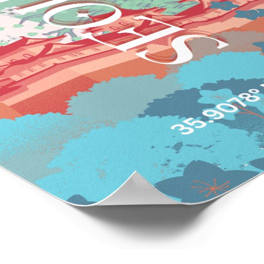 Seoul Zuid-Korea Reiskunst Poster (Hoek)