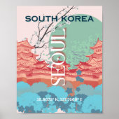 Seoul Zuid-Korea Reiskunst Poster (Voorkant)