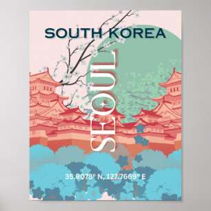Seoul Zuid-Korea Reiskunst Poster