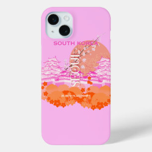 Seoul Zuid-Korea Reiskunst, Roze iPhone 15 Mini Hoesje