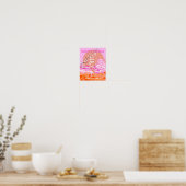 Seoul Zuid-Korea Reiskunst, Roze Poster (Keuken)