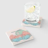 Seoul Zuid-Korea Reiskunst Stenen Onderzetter (Zijkant)