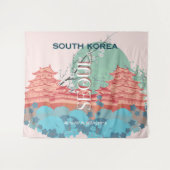 Seoul Zuid-Korea Reiskunst Wandkleed (Voorkant (horizontaal))