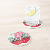 Seoul Zuid-Korea Reiskunst Zandsteen Onderzetter (Zijkant)