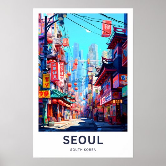 Seoul Zuid-Korea Reisprint Poster (Voorkant)