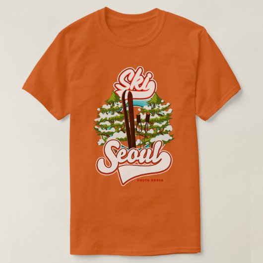 Seoul Zuid-Korea Ski T-shirt (Design voorkant)