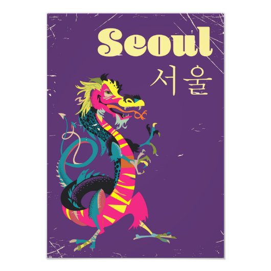 Seoul Zuid-Koreaans reisposter Foto Afdruk (Voorkant)