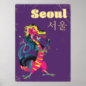 Seoul Zuid-Koreaanse reisposter Poster (Voorkant)