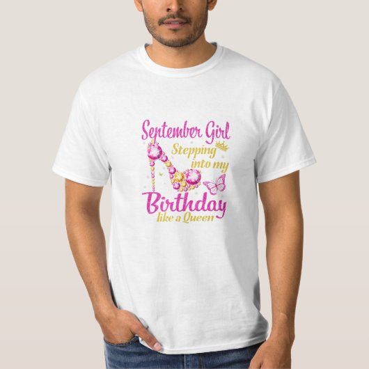 Sep verjaardag meisje t-shirt (Voorkant)