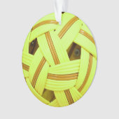 Sepak Takraw ball Yellow Sports Ornament (voorkant)