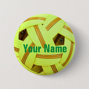 Sepak Takraw ball Yellow Sports Ronde Button 5,7 Cm