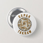Sepak Takraw Gevlochten Bal Ronde Button 5,7 Cm (Voorkant /achterkant)