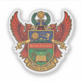 Sepak Takraw - heraldry style logo Sticker (Voorkant)