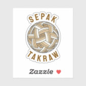 Sepak Takraw Woven Ball Sticker (Vel)
