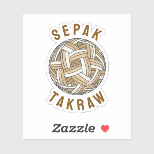 Sepak Takraw Woven Ball Sticker (Vel)