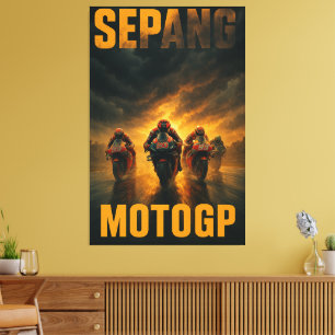 Sepang International Circuit MotoGP Maleisische Gr Canvas Afdruk