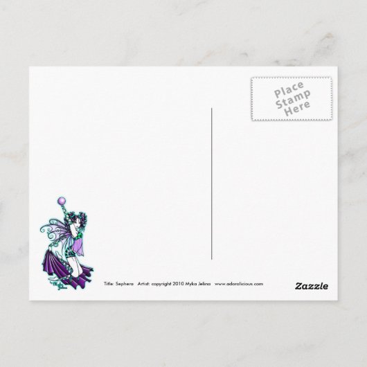 "Sepheria" Cute Celestal Dancing Fairy Briefkaart (Achterkant)
