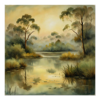 sephia landscape perfect poster