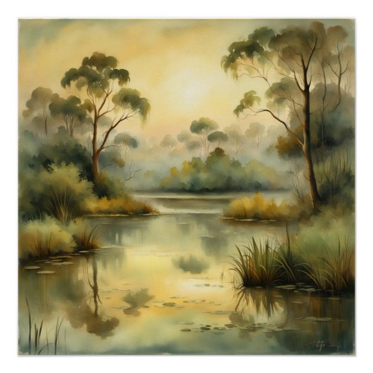 sephia landscape perfect poster (Voorkant)