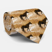 Sephia Pop Art Horse Stropdas (Opgerold)