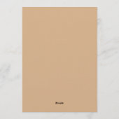 Sepia Aardse Bloeiende Bruiloft Kaart (Achterkant)