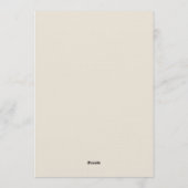 Sepia Aardse Botanische Bruiloft Kaart (Achterkant)