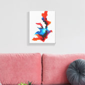 Sepia Abstract Art Expressionisme Acrlylic Paintin Canvas Afdruk (Insitu (Woonkamer))