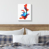 Sepia Abstract Art Expressionisme Acrlylic Paintin Canvas Afdruk (Insitu (Slaapkamer))